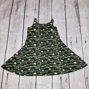 Girls Size‎ M Green Camo Strappy Dress